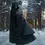 Thumbnail: Charcoal Grey Melton PURE WOOL Cloak~ Hooded Cloak~