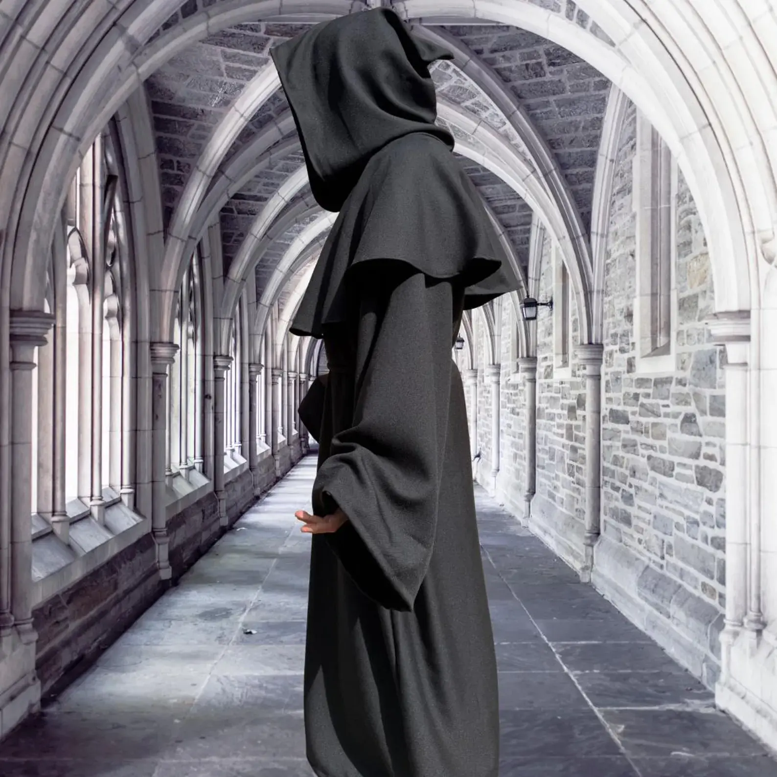Black Monk Robe~ Fantasy Monk