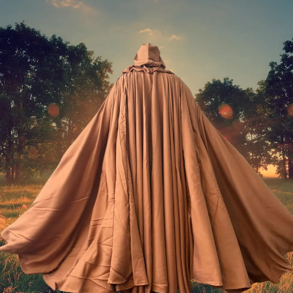 Thumbnail: Organic Linen Full Circle Cloak,  LARP Renaissance