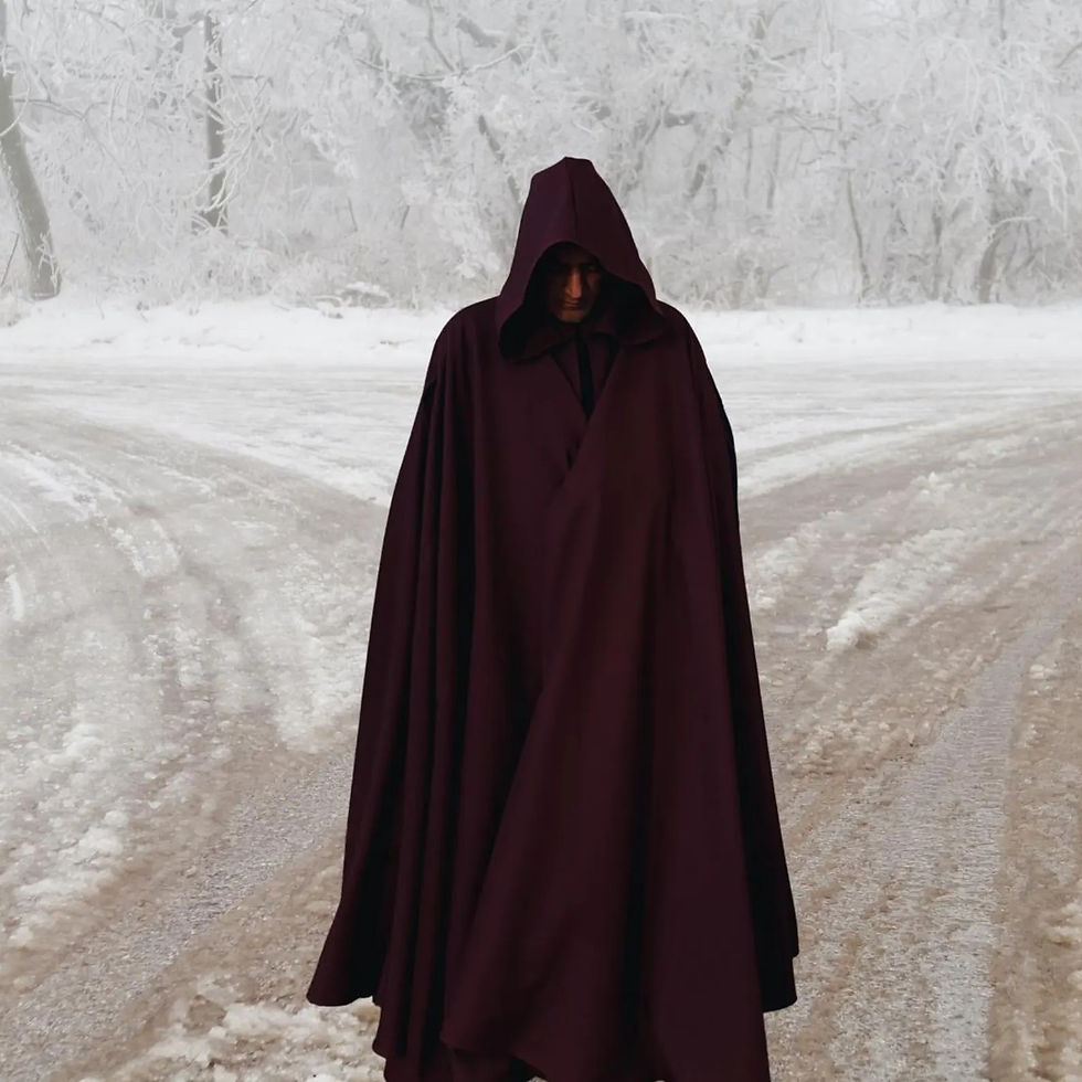 Thumbnail: Burgundy Warrior Cloak (Slits/ Arm Sleeves)