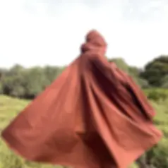 Rusty Color Cotton Full Circle Cloak