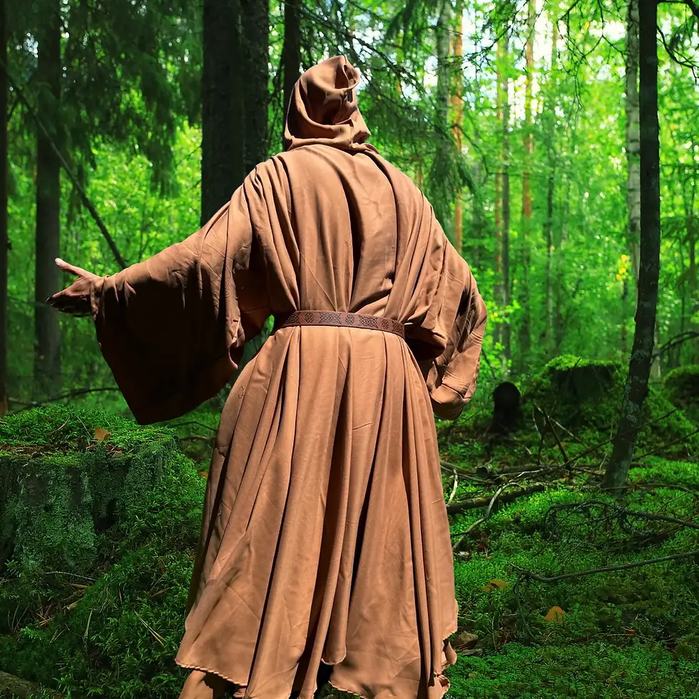 Thumbnail: Organic Linen Hooded Cloak