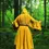 Thumbnail: Mustard Yellow Full Circle Cloak