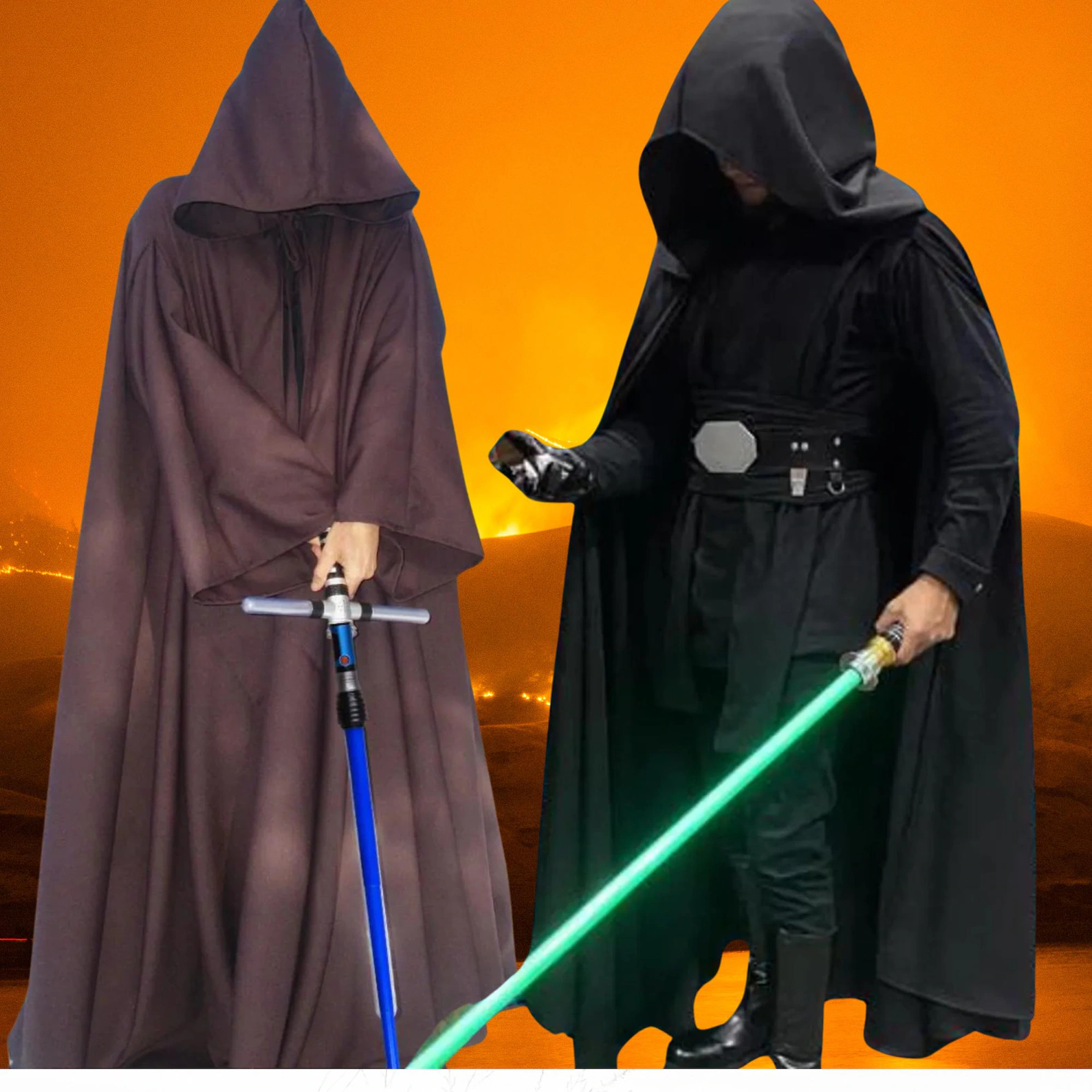 Brown Full Sleeves ~ Large Hooded Cloak w/ Pockets