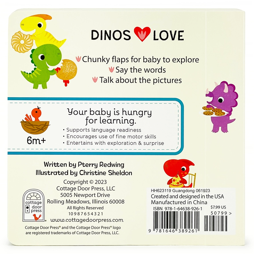 Dinos Love Donuts Lift-A-Flap Board Book