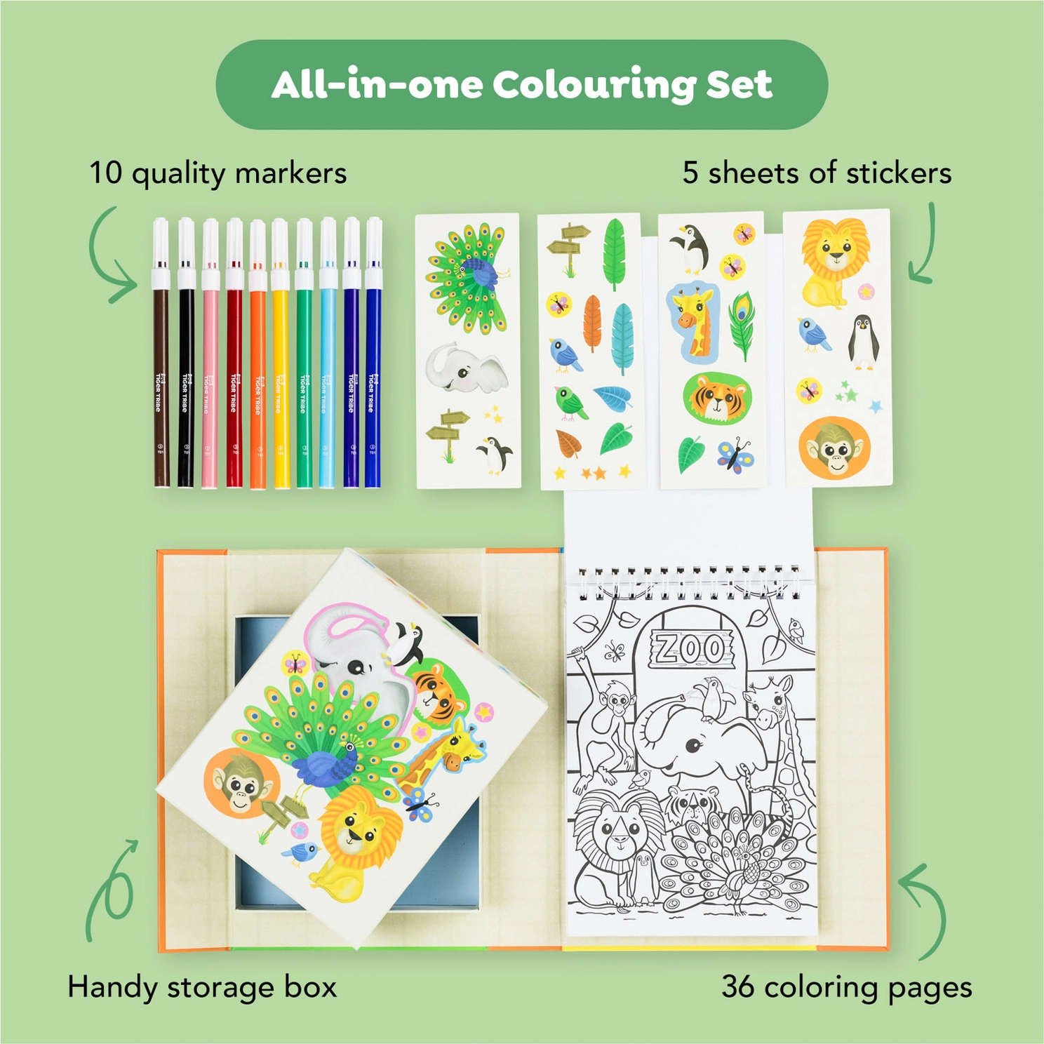 Coloring Set- Zoo