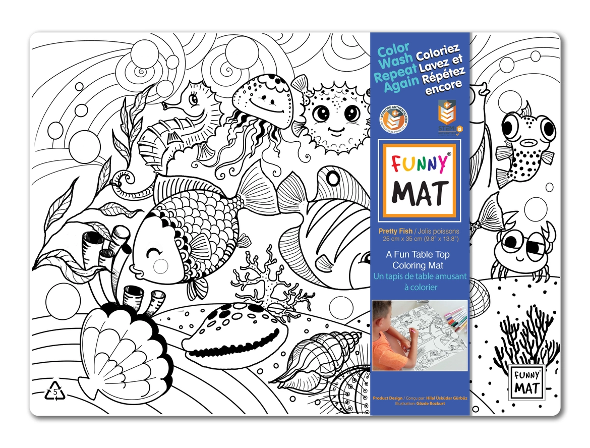 Clear Pretty Fish Mini Funny Mat