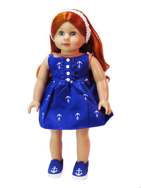 Blue and White Anchor Dress
