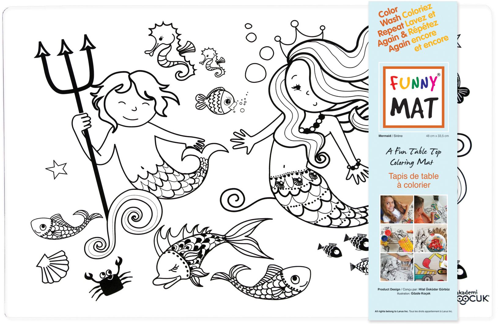 White Mermaid Funny Mat