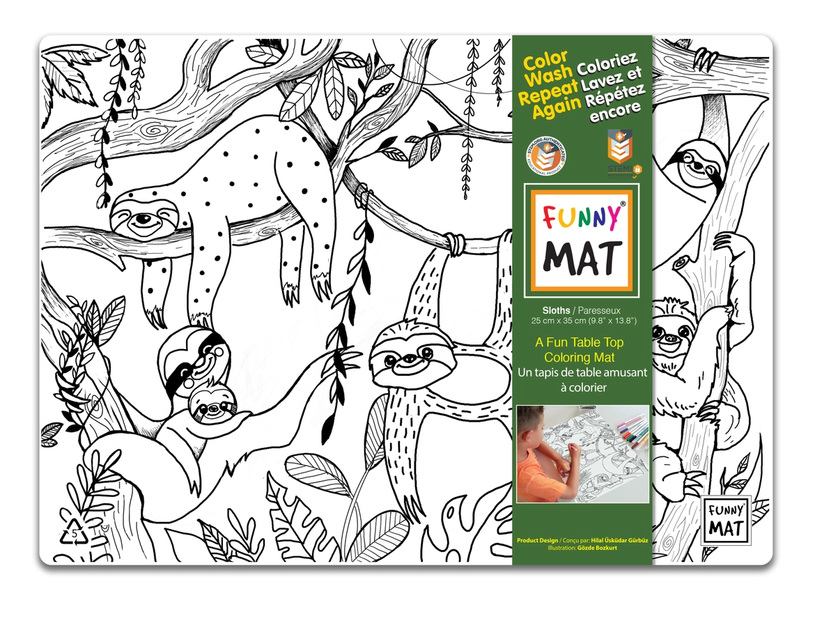 Clear Sloths Mini Funny Mat
