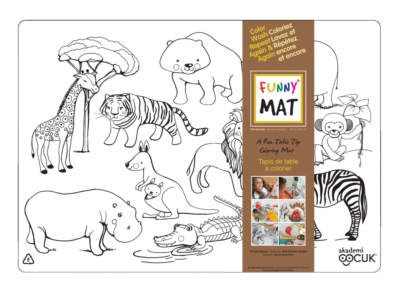 Clear Wild Animals Funny Mat