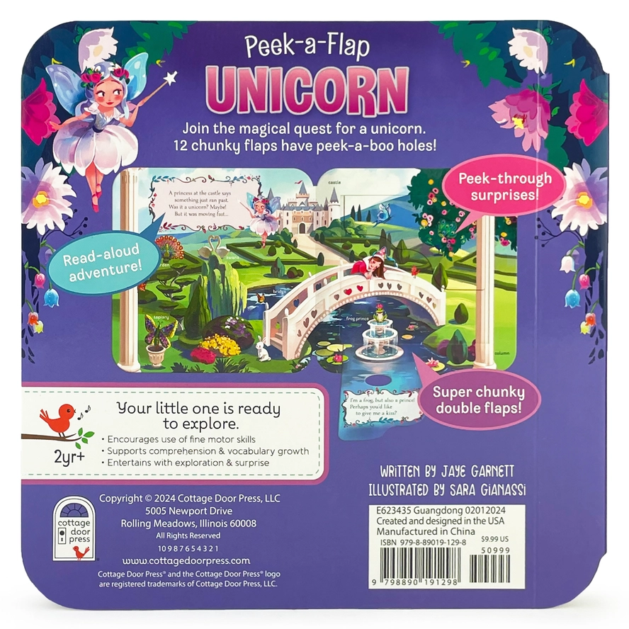 Unicorn Peek-A-Flap Interactive Board Book