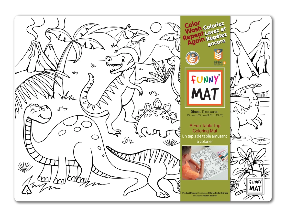 Clear Dinos Mini Funny Mat