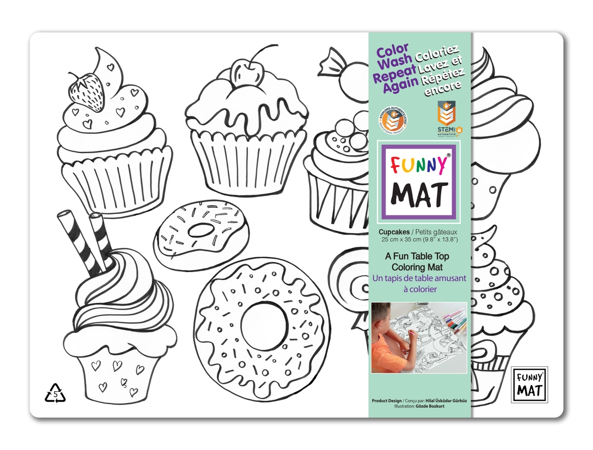 Clear Cupcakes Mini Funny Mat
