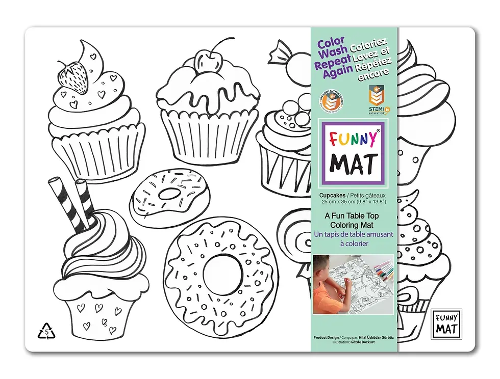 Clear Cupcakes Mini Funny Mat