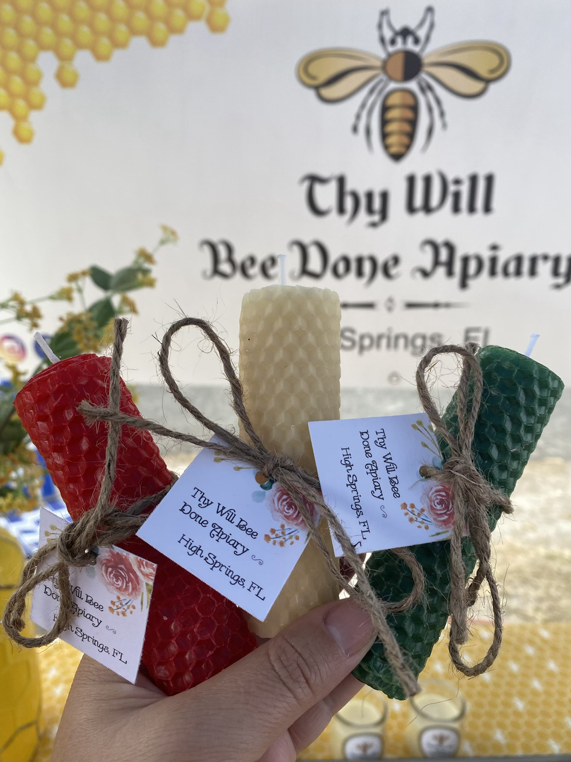 Beeswax Rolled Candles