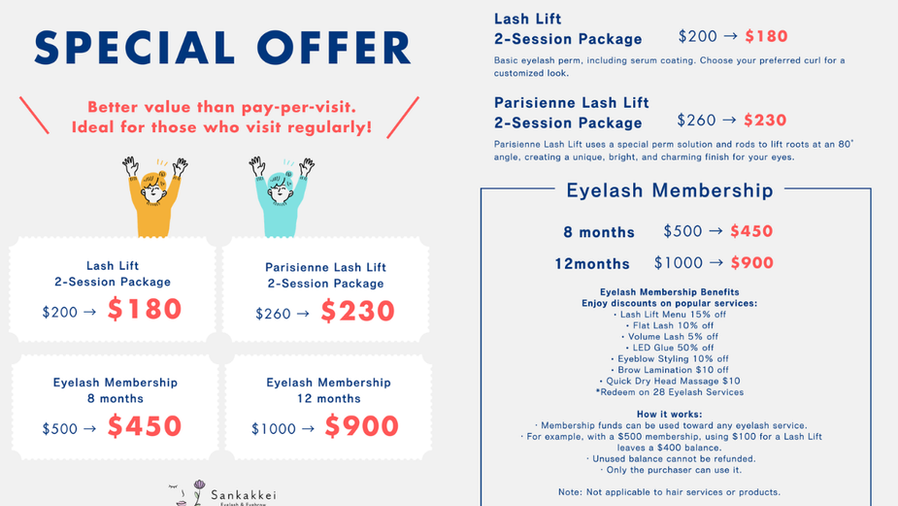 Eyelash Specials & Membership