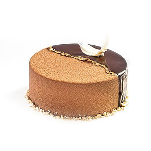 Salted Caramel Hazelnut Chocolate Mousse Cake