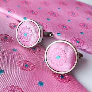 Cufflinks with Elegant Pattern