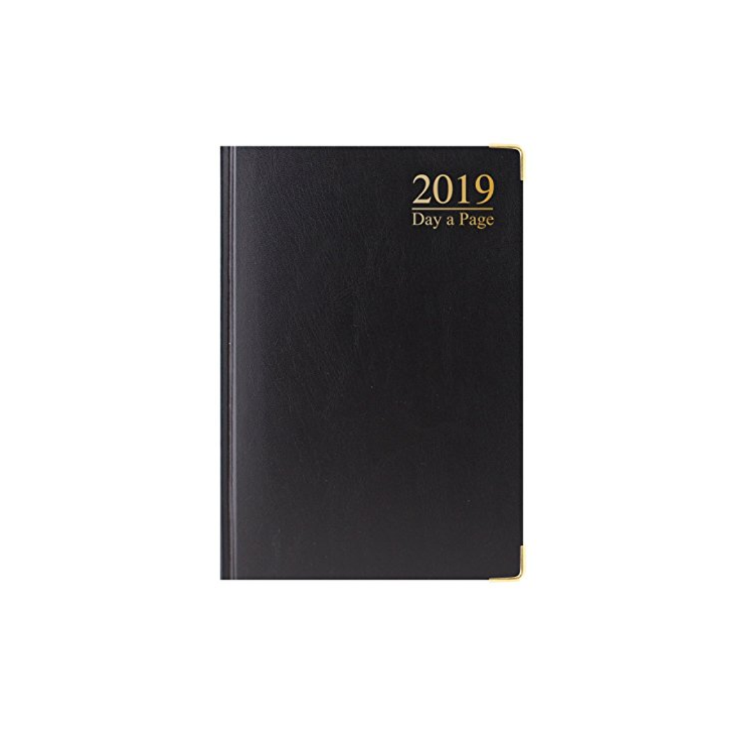 2019 A5 Black page a day Diary