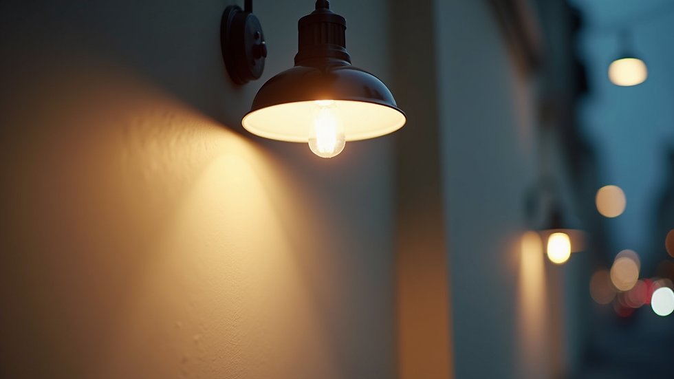 High angle view of a newly installed light fixture