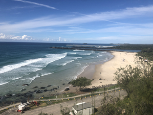 Birds eye view of the beach in Australia
