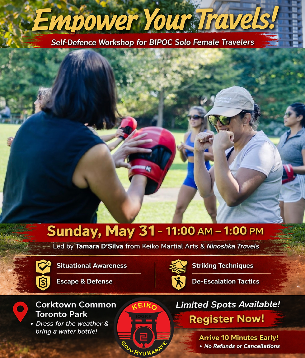 Self-Defence for BIPOC Solo Female Travellers