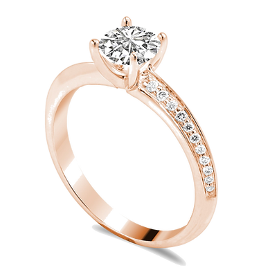 Roségold Verlobungsring mit Diamantbesatz – eleganter Antrag Ring Lippstadt