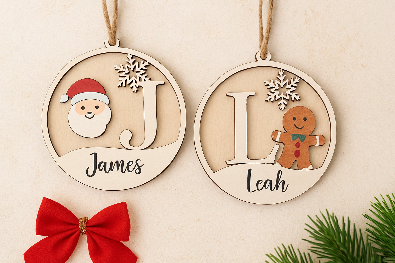 Boule de Noël avec prénom 