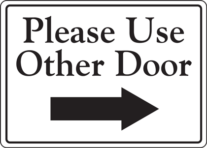 Dynamic Please Use Other Door Signs Printable Coleman Blog