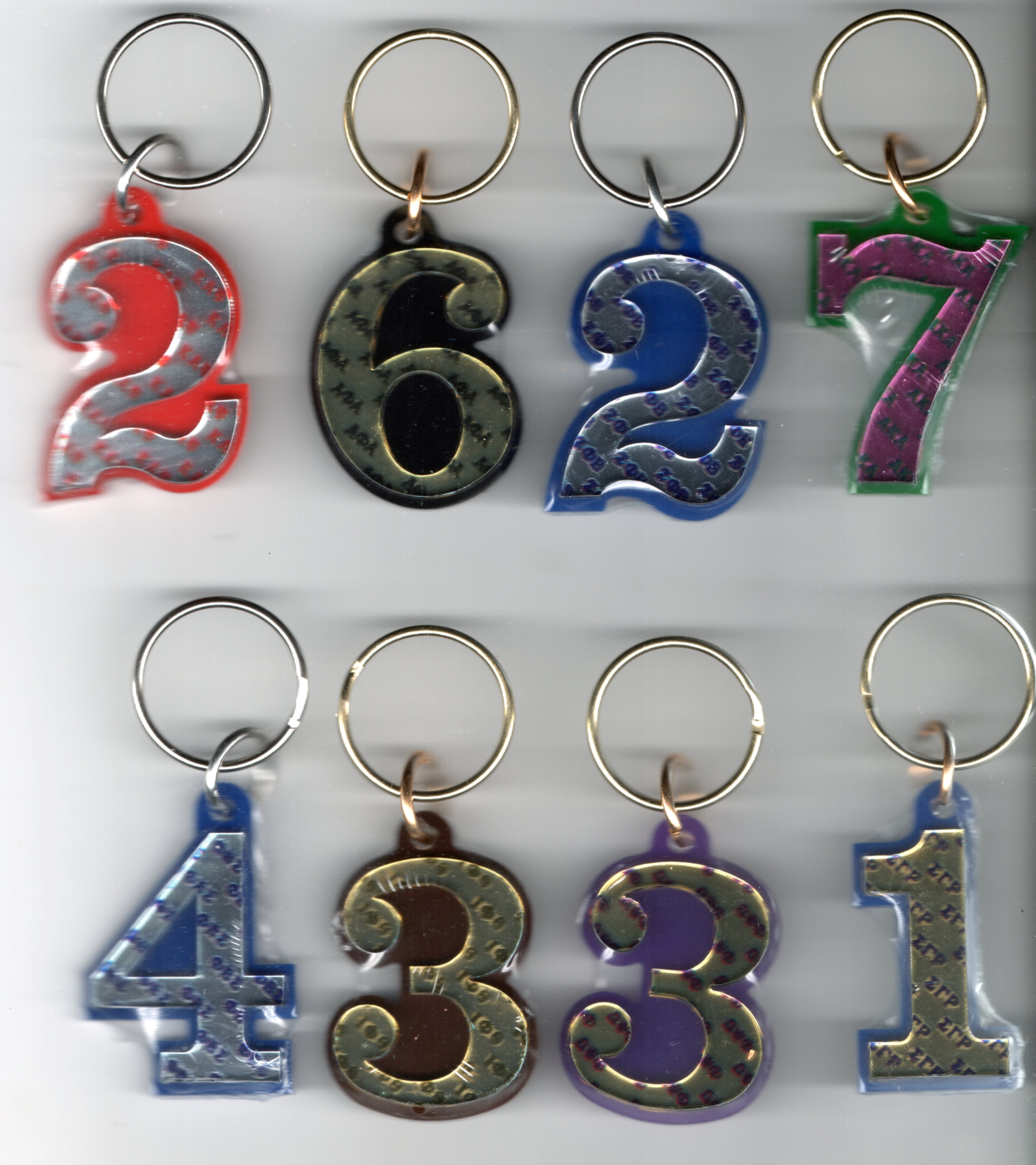LINE NUMBER KEYCHAIN NUMBERS 61- 70 | lineup