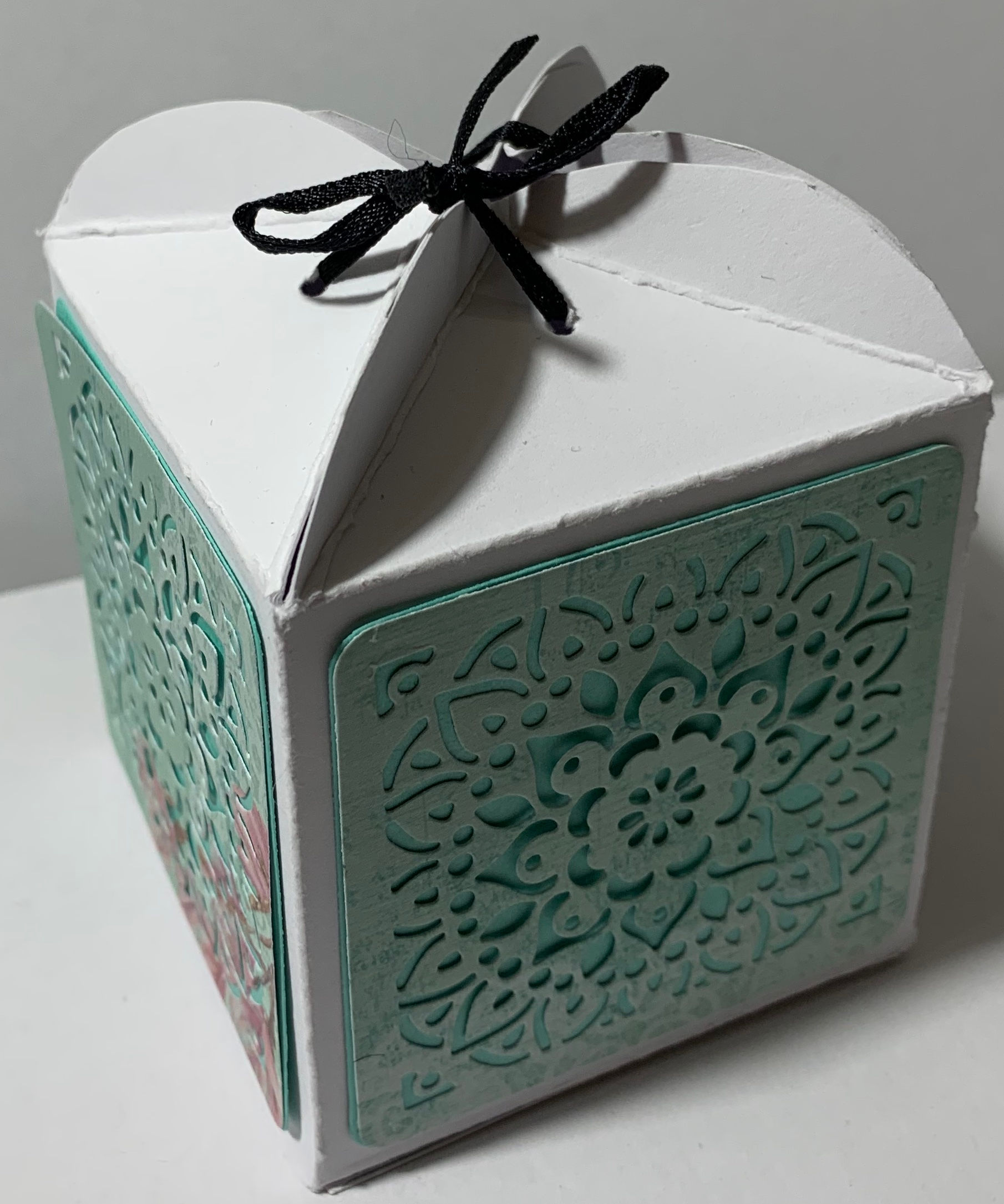 Handmade Aqua Paper Gift Box