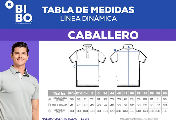 Tabla de Medidas Caballero