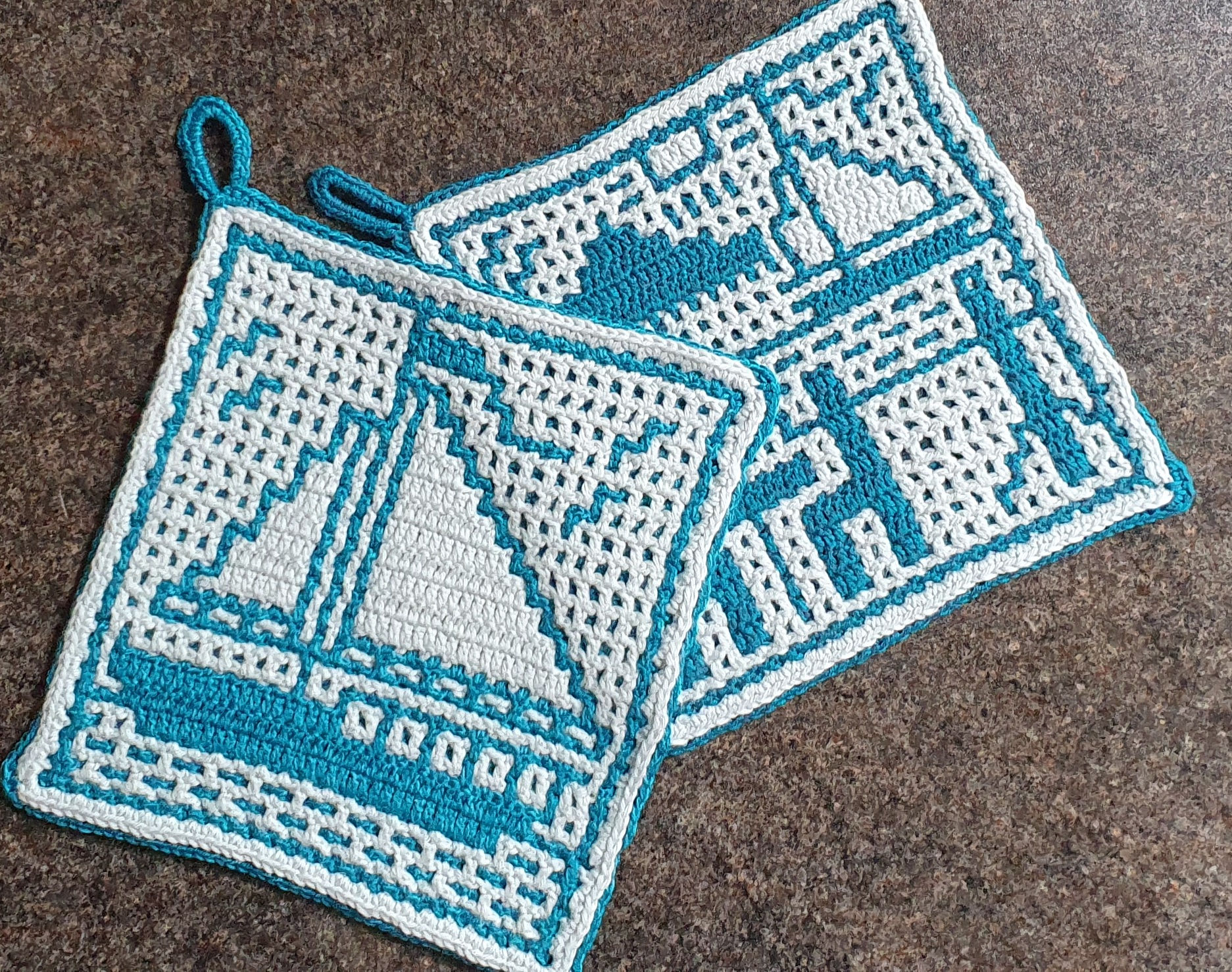 Beach Potholders Afghan Blocks