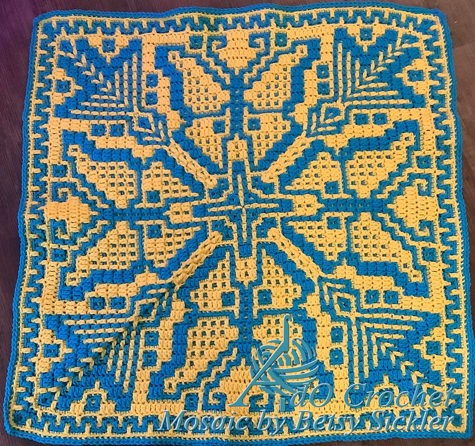 Thumbnail: ButterFlowers, 12 large Afghan Squares