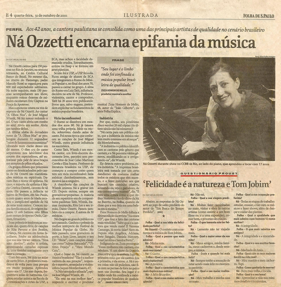 Jornal Folha de SP • 2001