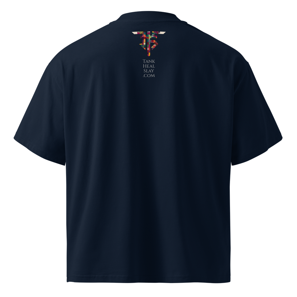 Thumbnail: Party of 4 Oversized Tee by Aesthetic_Derelict - Black | Blue