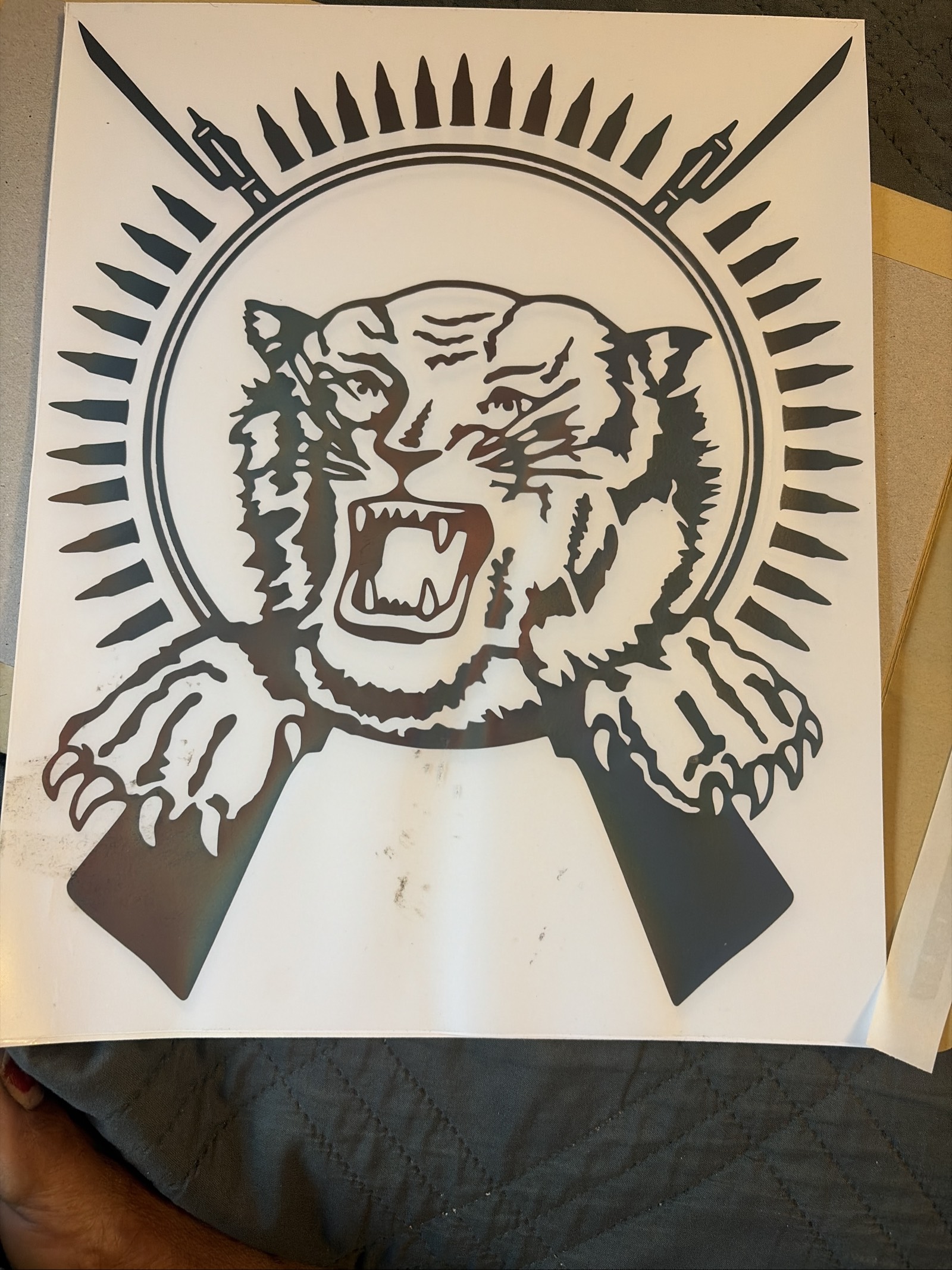 Roaring Tiger Metal Wall Art