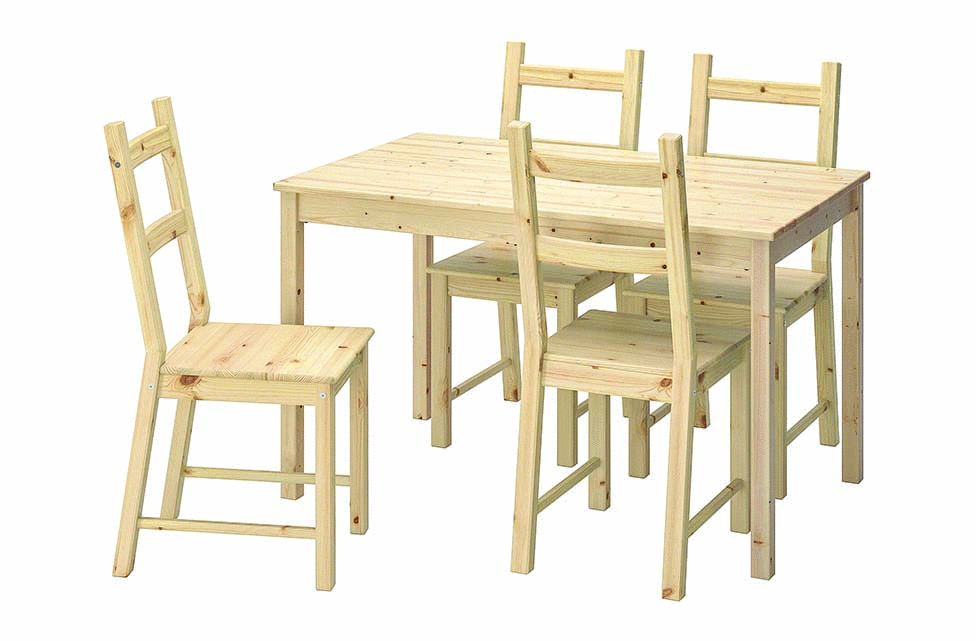 INGO table IVAR chairs IKEA dining set DIY paint project
