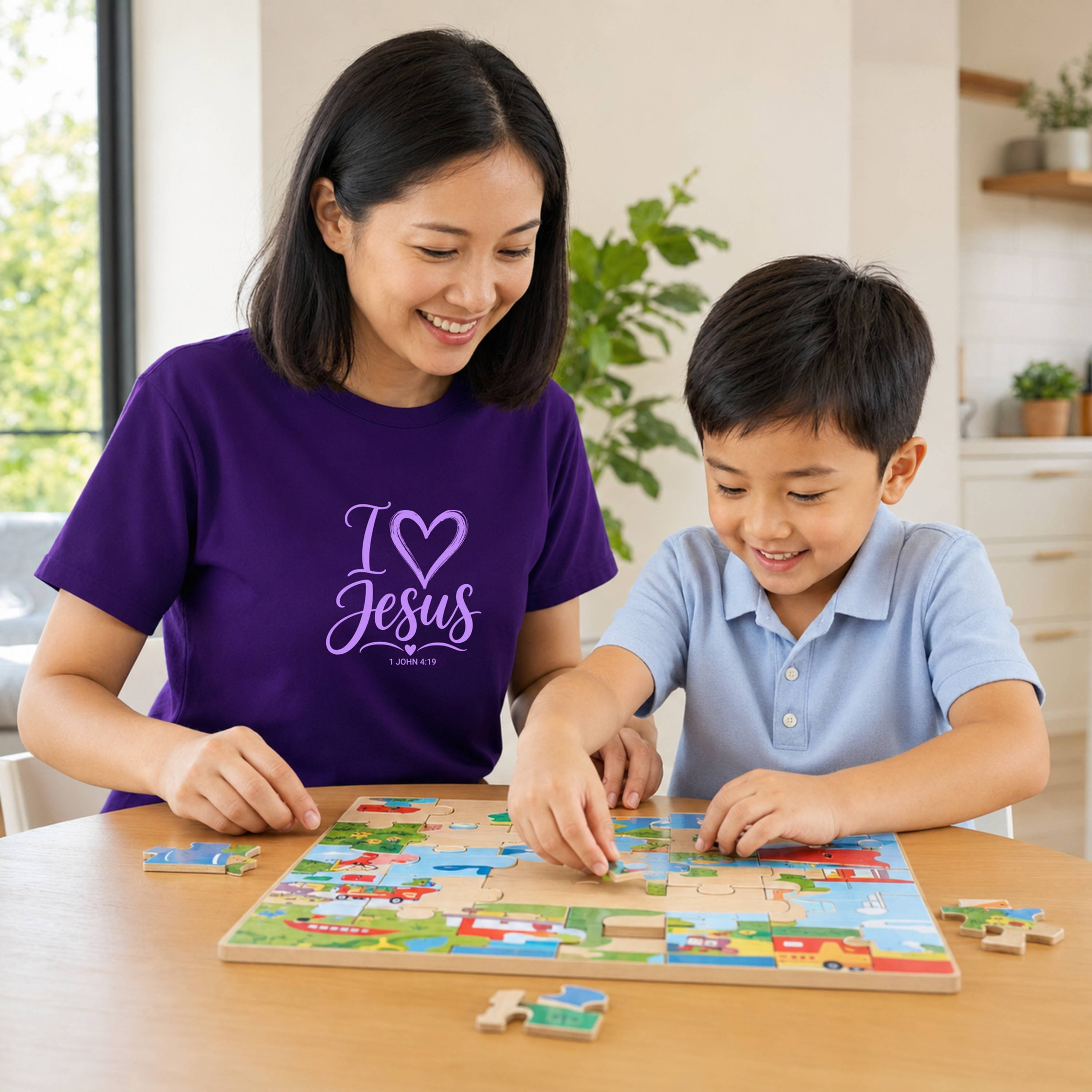 I ♥ Jesus Lilac | Christian Faith T-Shirt