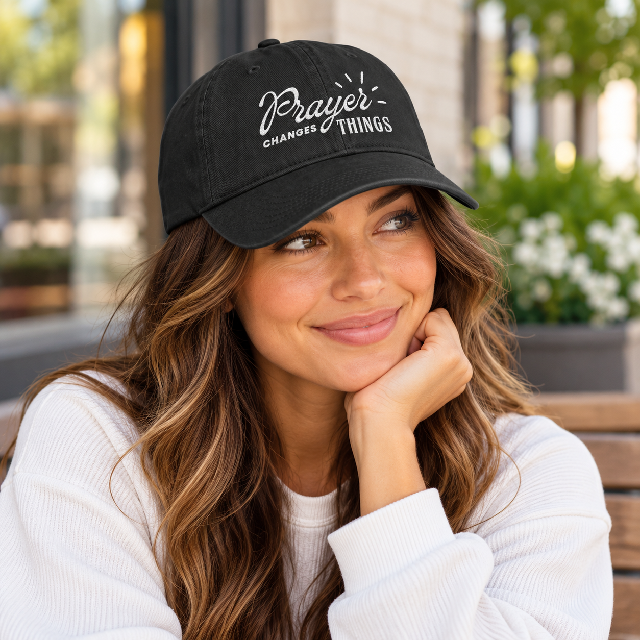 Prayer Changes Things Cap | Embroidered Christian Baseball Hat