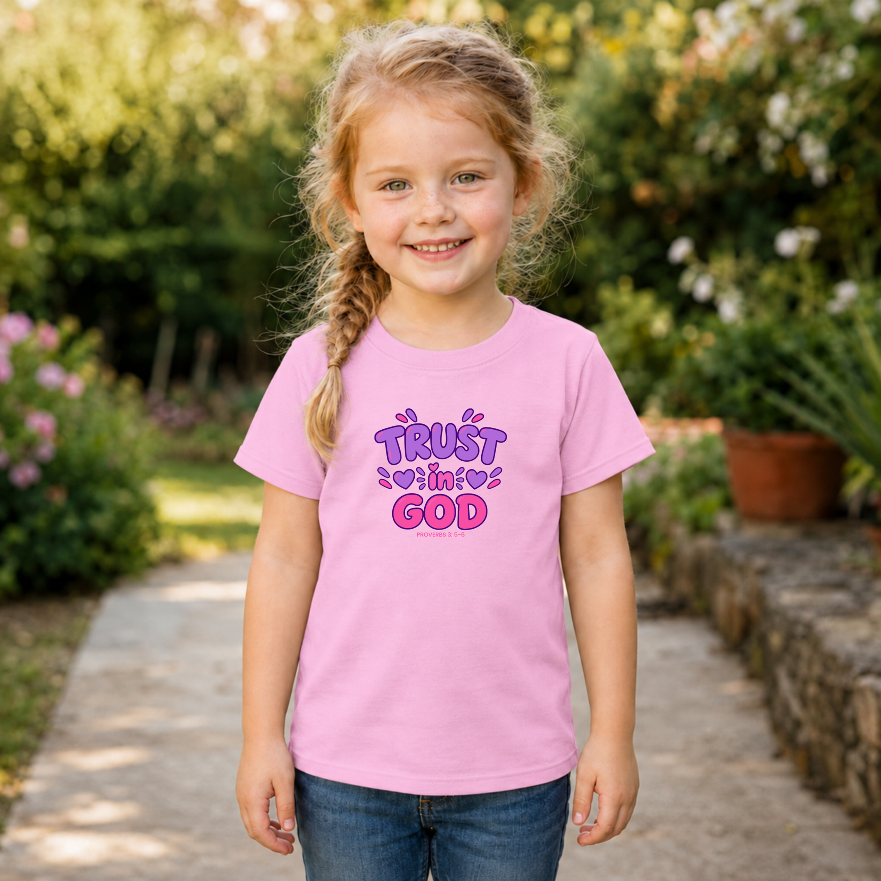 GOD Says So™ Kids | Trust in God | Christian Toddler Girls T-Shirt