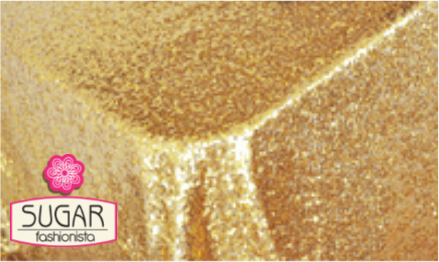 Gold Sequin Linen