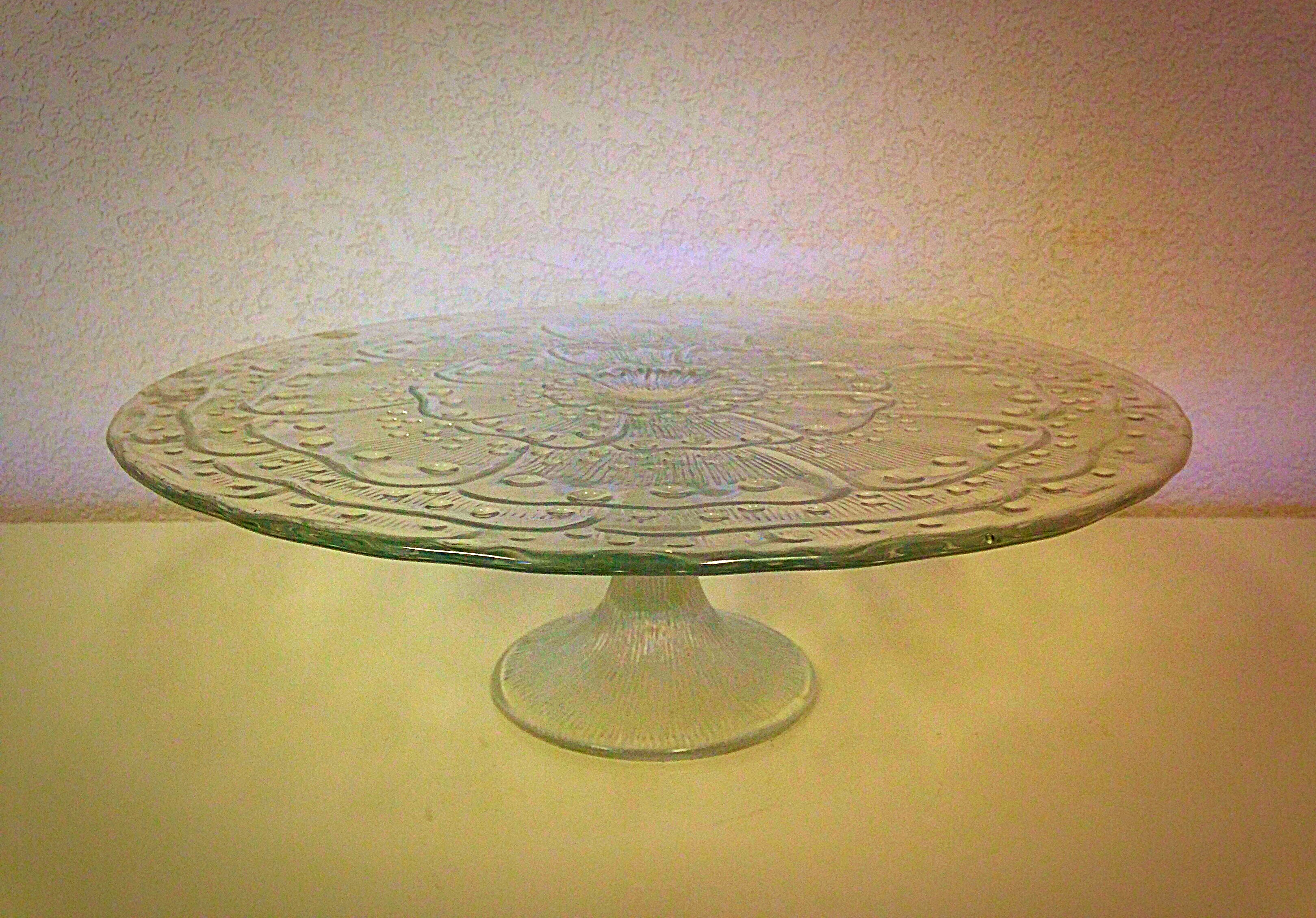 Vintage Clear Glass Dessert Stand