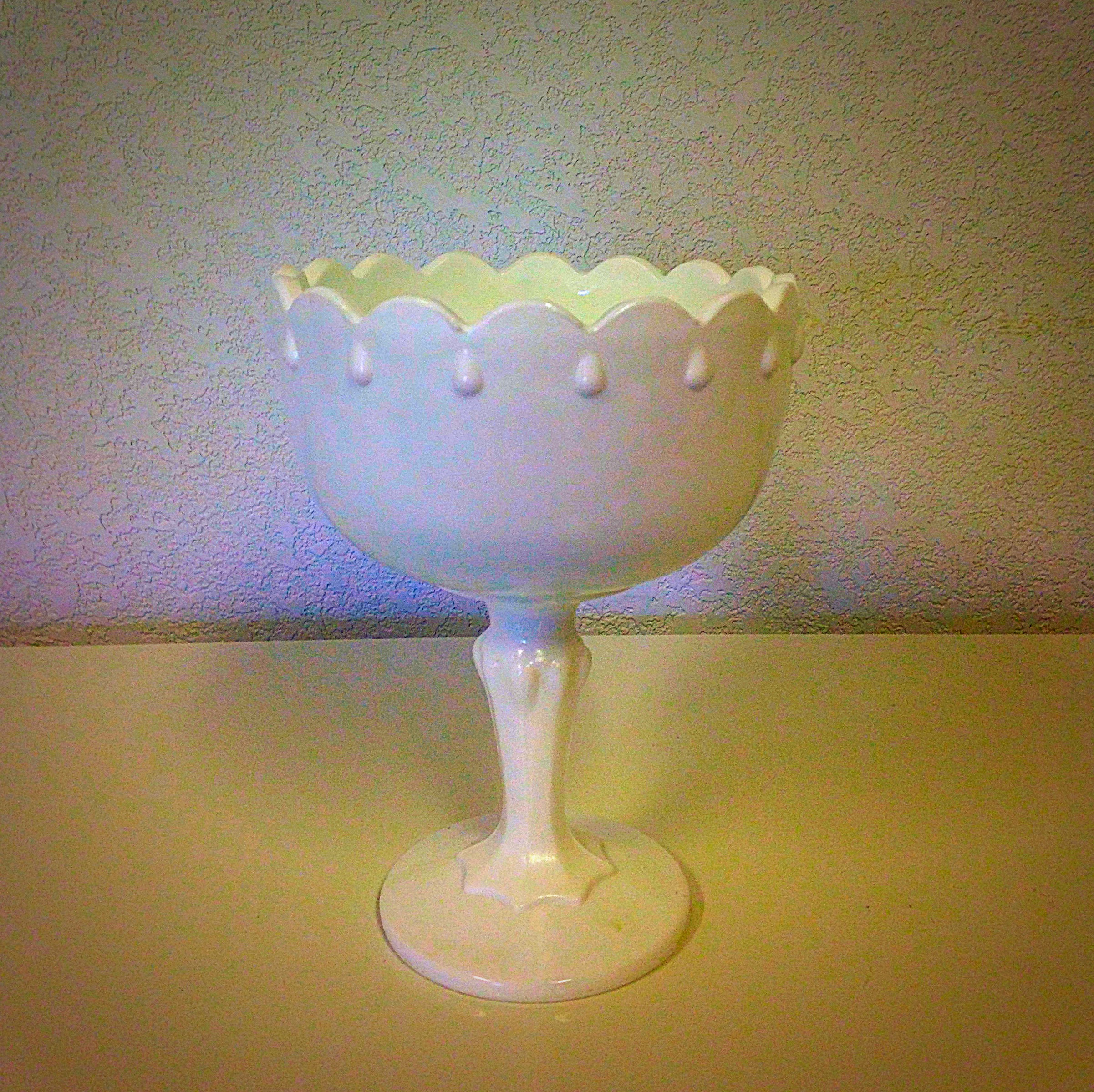 Vintage Milk Glass Goblet