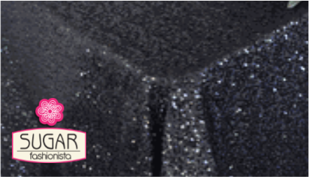Black Sequin Linen