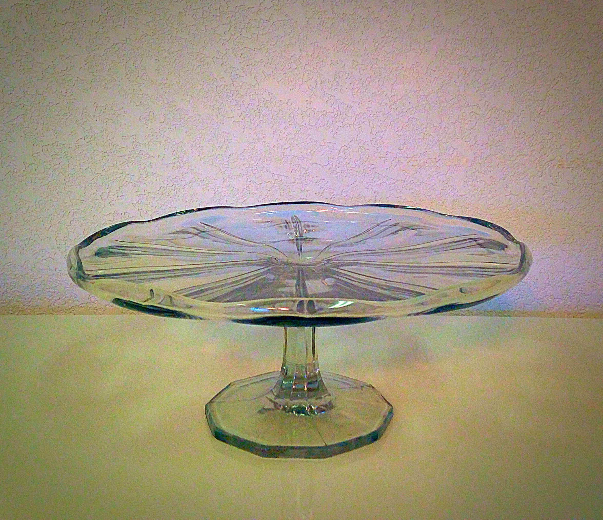 Vintage Clear Glass Dessert Stand