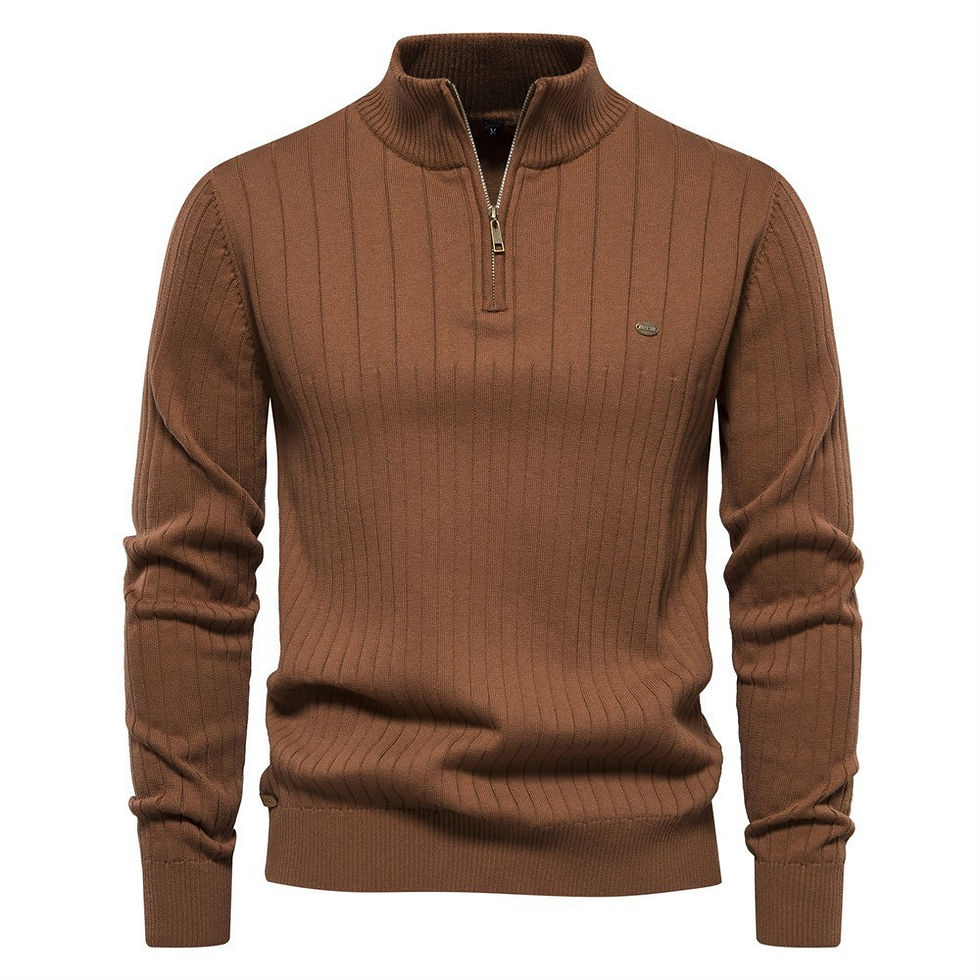 Thumbnail: Mens Zipper Knit Sweater