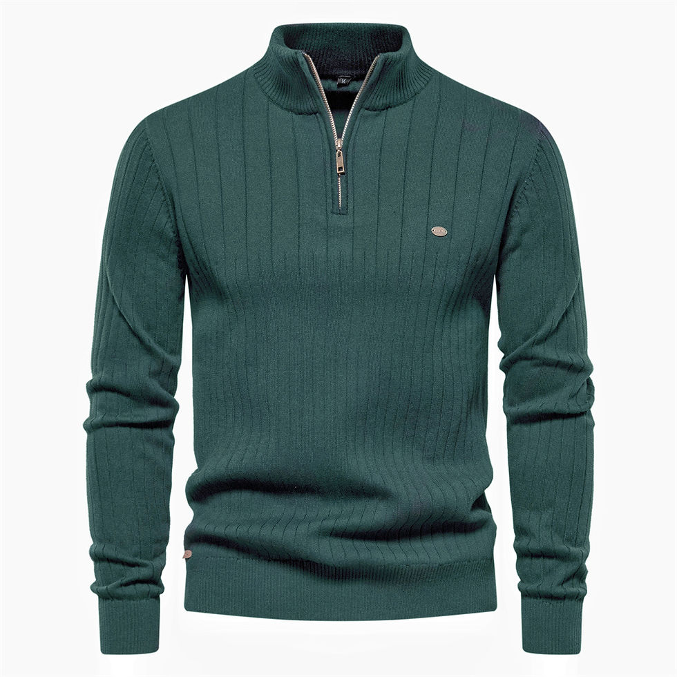 Thumbnail: Mens Zipper Knit Sweater