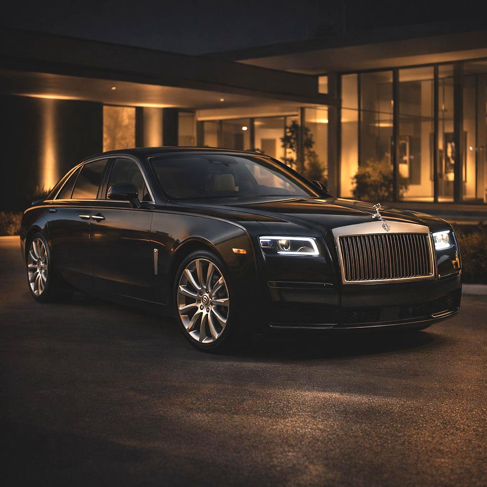 Rolls-Royce Ghost ultra-luxury executive sedan at night – PrestigeJetSet